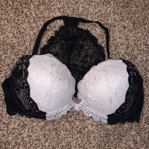 Victoria Secret Black and White Laced Bra